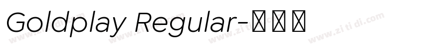 Goldplay Regular字体转换
